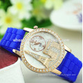 2014 Newest arrival rubber band diamante dial eiffel tower watch
